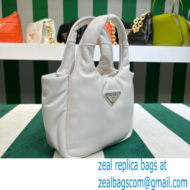 Prada Small padded Soft nappa-leather bag 1BA359 White 2023