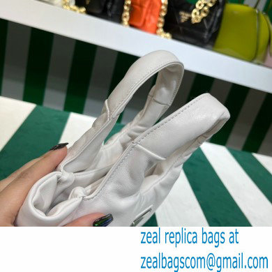 Prada Small padded Soft nappa-leather bag 1BA359 White 2023