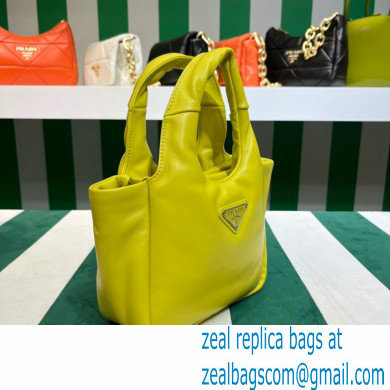 Prada Small padded Soft nappa-leather bag 1BA359 Yellow 2023
