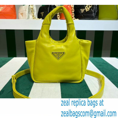 Prada Small padded Soft nappa-leather bag 1BA359 Yellow 2023