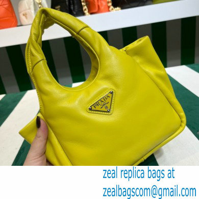 Prada Small padded Soft nappa-leather bag 1BA359 Yellow 2023