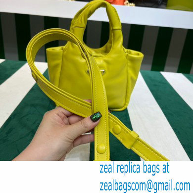 Prada Small padded Soft nappa-leather bag 1BA359 Yellow 2023