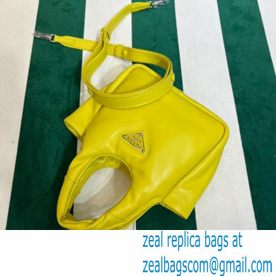 Prada Small padded Soft nappa-leather bag 1BA359 Yellow 2023