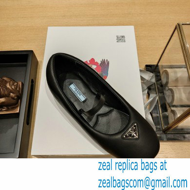 Prada Soft padded nappa leather ballerinas 1F122N Black 2023