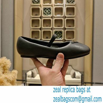 Prada Soft padded nappa leather ballerinas 1F122N Black 2023