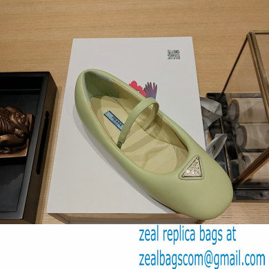 Prada Soft padded nappa leather ballerinas 1F122N Pale Green 2023