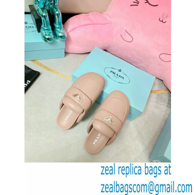 Prada Soft padded nappa leather sabots 1S084N Nude 2023