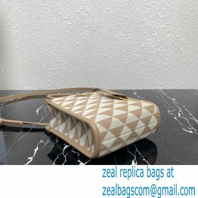 Prada Symbole jacquard fabric micro bag 1BA355 Apricot 2023