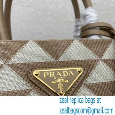 Prada Symbole jacquard fabric micro bag 1BA355 Apricot 2023