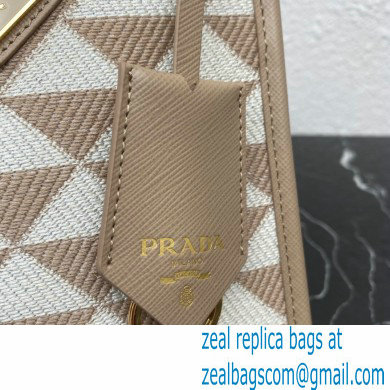 Prada Symbole jacquard fabric micro bag 1BA355 Apricot 2023