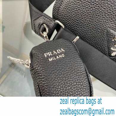 Prada leather shoulder Bag 1BD293 Black 2023