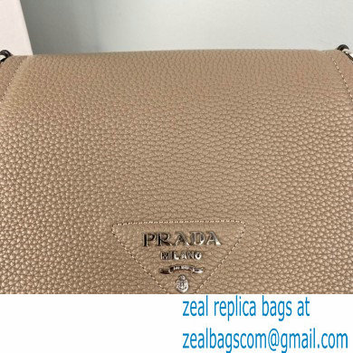 Prada leather shoulder Bag 1BD293 Gray 2023