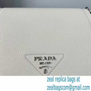 Prada leather shoulder Bag 1BD293 White 2023