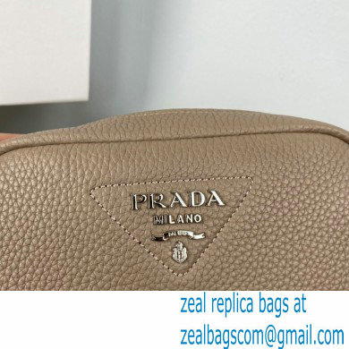 Prada leather shoulder Bag 1BH182 Gray 2023