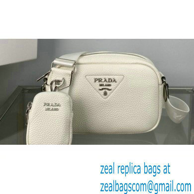 Prada leather shoulder Bag 1BH182 White 2023 - Click Image to Close