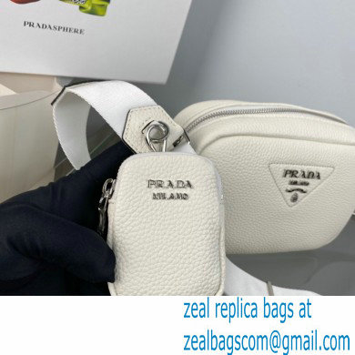 Prada leather shoulder Bag 1BH182 White 2023