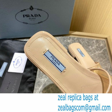 Prada logo-detailed PVC mules apricot 2022 - Click Image to Close