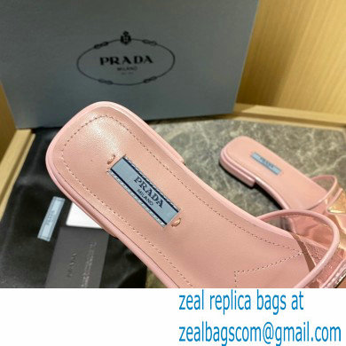Prada logo-detailed PVC mules pink 2022