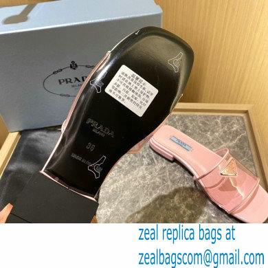 Prada logo-detailed PVC mules pink 2022