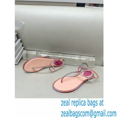 Rene Caovilla Flat flip flops Jewelled DIANA Sandals with Crystals 02 2023 - Click Image to Close