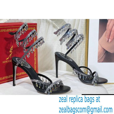 Rene Caovilla Heel 9.5cm Chandelier Crystal Jewel Sandals 02 - Click Image to Close