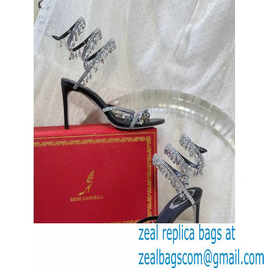Rene Caovilla Heel 9.5cm Chandelier Crystal Jewel Sandals 02 - Click Image to Close