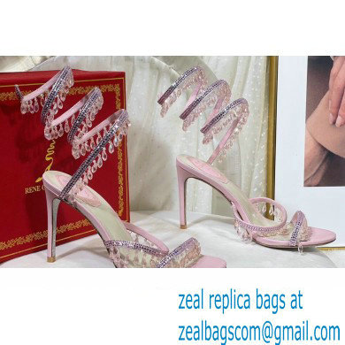 Rene Caovilla Heel 9.5cm Chandelier Crystal Jewel Sandals 03