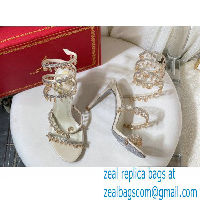 Rene Caovilla Heel 9.5cm Chandelier Crystal Jewel Sandals 04