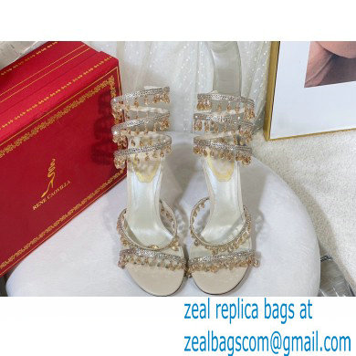 Rene Caovilla Heel 9.5cm Chandelier Crystal Jewel Sandals 04