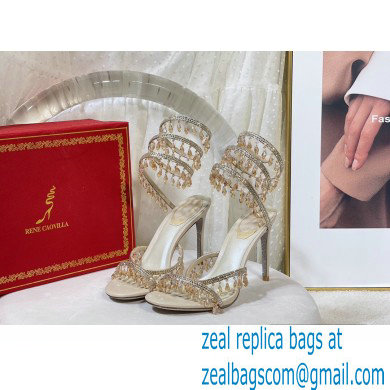 Rene Caovilla Heel 9.5cm Chandelier Crystal Jewel Sandals 04