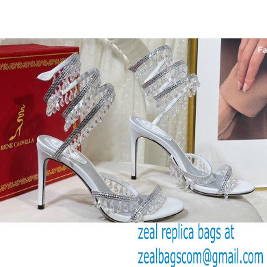 Rene Caovilla Heel 9.5cm Chandelier Crystal Jewel Sandals 05 - Click Image to Close