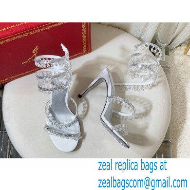 Rene Caovilla Heel 9.5cm Chandelier Crystal Jewel Sandals 05