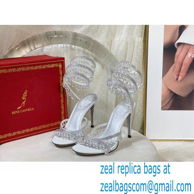 Rene Caovilla Heel 9.5cm Chandelier Crystal Jewel Sandals 05