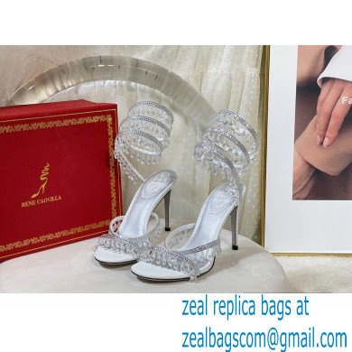 Rene Caovilla Heel 9.5cm Chandelier Crystal Jewel Sandals 05 - Click Image to Close