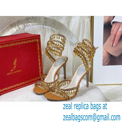 Rene Caovilla Heel 9.5cm Chandelier Crystal Jewel Sandals 07