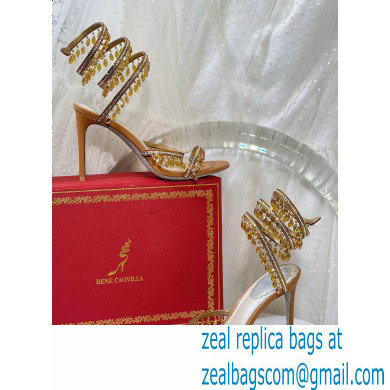 Rene Caovilla Heel 9.5cm Chandelier Crystal Jewel Sandals 07 - Click Image to Close
