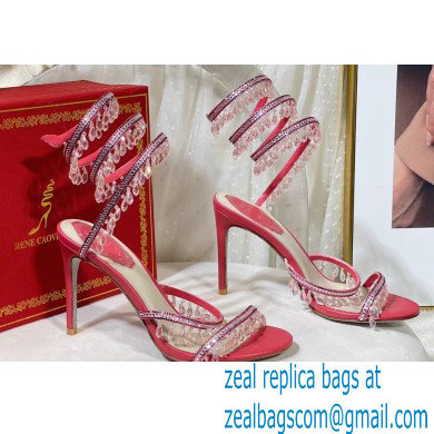 Rene Caovilla Heel 9.5cm Chandelier Crystal Jewel Sandals 08 - Click Image to Close