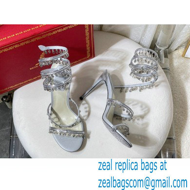 Rene Caovilla Heel 9.5cm Chandelier Crystal Jewel Sandals 09