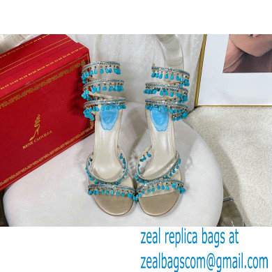 Rene Caovilla Heel 9.5cm Chandelier Crystal Jewel Sandals 10 - Click Image to Close