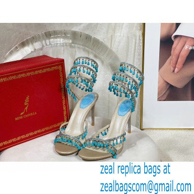 Rene Caovilla Heel 9.5cm Chandelier Crystal Jewel Sandals 10