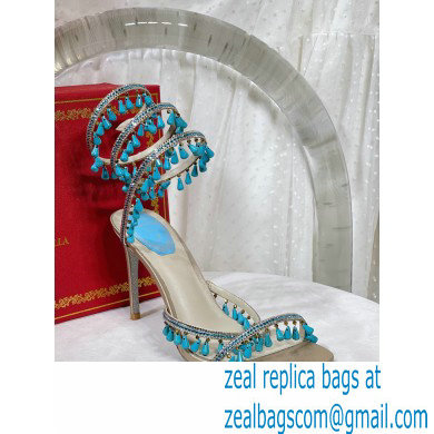 Rene Caovilla Heel 9.5cm Chandelier Crystal Jewel Sandals 10