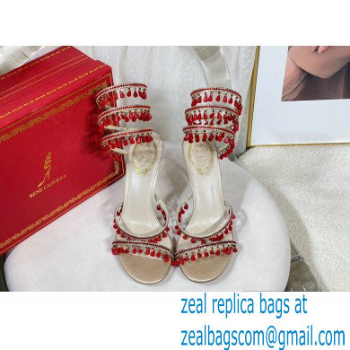 Rene Caovilla Heel 9.5cm Chandelier Crystal Jewel Sandals 11 - Click Image to Close
