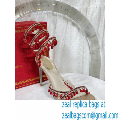 Rene Caovilla Heel 9.5cm Chandelier Crystal Jewel Sandals 11