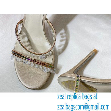 Rene Caovilla Heel 9.5cm Chandelier Crystal Jewel Sandals 12