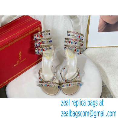 Rene Caovilla Heel 9.5cm Chandelier Crystal Jewel Sandals 13