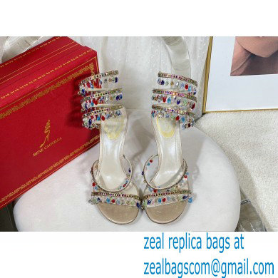 Rene Caovilla Heel 9.5cm Chandelier Crystal Jewel Sandals 13 - Click Image to Close