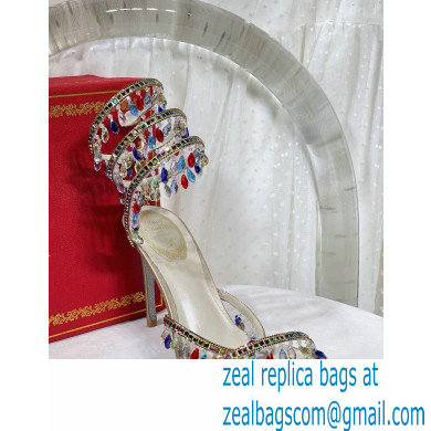 Rene Caovilla Heel 9.5cm Chandelier Crystal Jewel Sandals 13 - Click Image to Close