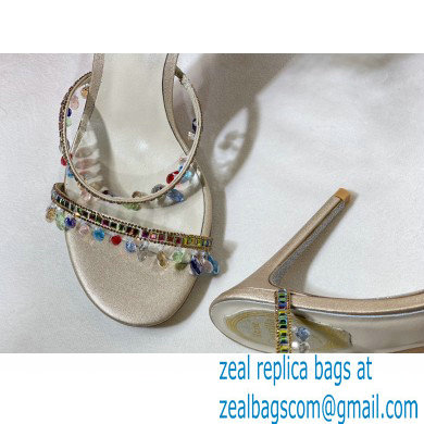 Rene Caovilla Heel 9.5cm Chandelier Crystal Jewel Sandals 13 - Click Image to Close