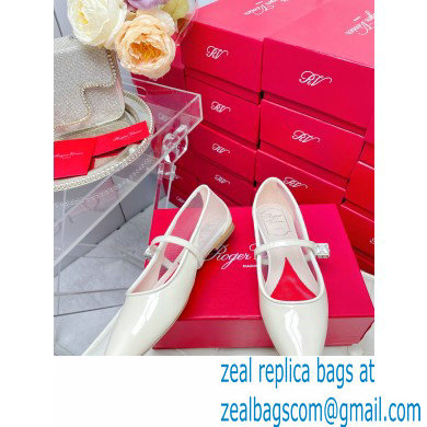 Roger Vivier Babies Ballerinas in Patent Leather off white 2023 - Click Image to Close