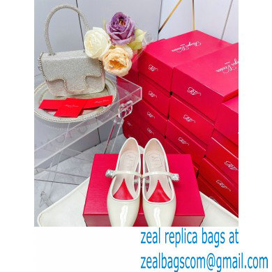 Roger Vivier Babies Ballerinas in Patent Leather off white 2023